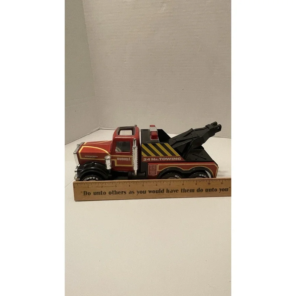Vintage pressed steel & Plastic Buddy L Kenworth 24Hr.Towing Truck 42 1981 Japan